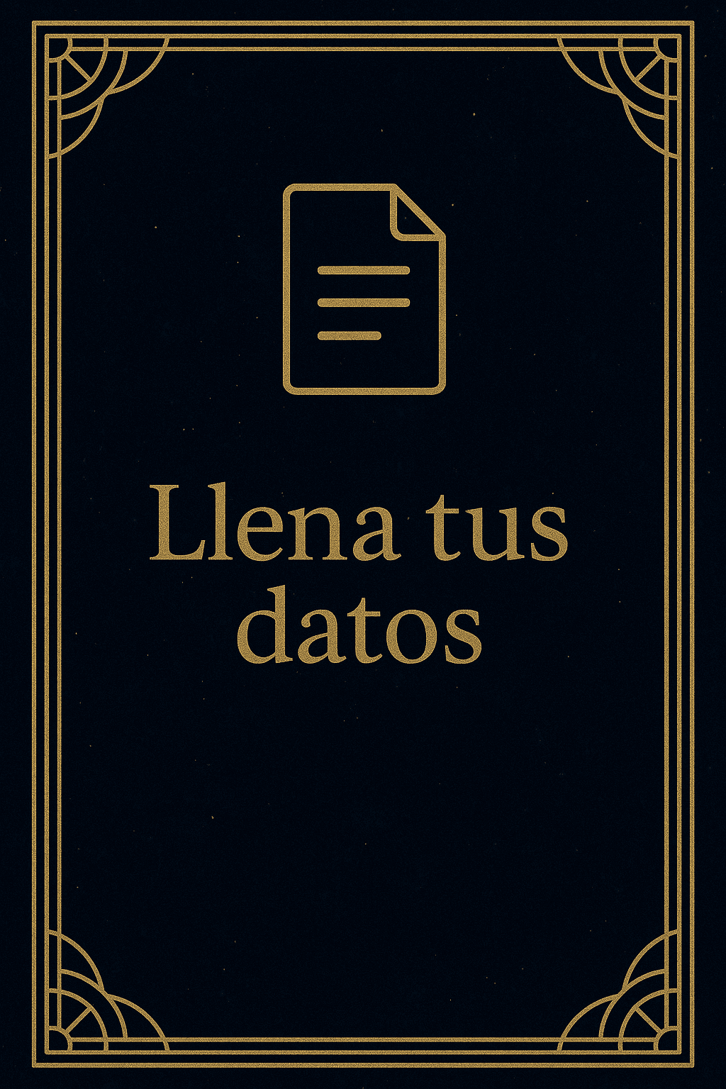 Carta: Llena tus datos